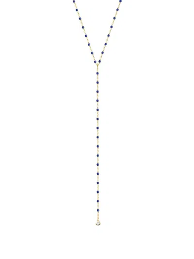 Gigi Clozeau 18k Yellow Gold Mini Gigi Y Party Lapis Necklace