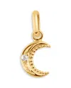 Gigi Clozeau 18k Yellow Gold Pirate Diamond Accent Petite Moon Pendant, 0.01 Tcw In Gold