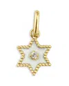 Gigi Clozeau 18k Yellow Gold Pirate Diamond Accent White Resin Star Etoile Pendant, 0.015 Tcw In Gold