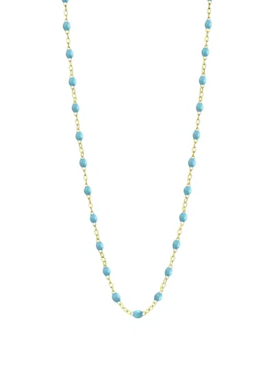 Gigi Clozeau 18k Yellow Gold Turquoise Necklace In Brown