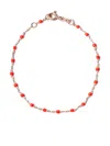 Gigi Clozeau 18kt Rose Gold Bead Bracelet In Pink