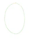 Gigi Clozeau 18kt Yellow Gold Classic Gigi Neon Green Beaded Necklace In Gold