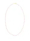 Gigi Clozeau 18kt Yellow Gold Classic Gigi Pink Beaded Necklace In Gold