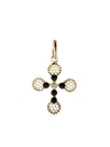 Gigi Clozeau 18kt Yellow Gold Lace Cross Diamond Pendant In Gold