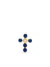 Gigi Clozeau 18kt Yellow Gold Lapis Lazuli Cross Stud Earrings In Gold