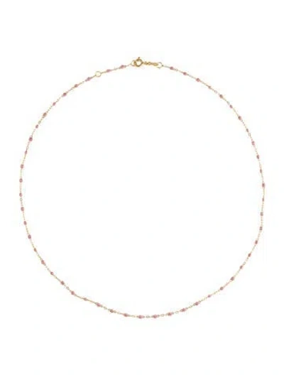 Pre-owned Gigi Clozeau Classic Gigi Blush Necklace, 16.5" In Pink