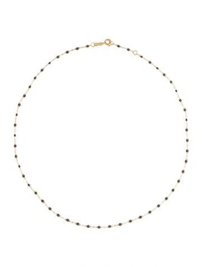 Pre-owned Gigi Clozeau Enamel Classic Gigi Necklace, 16.5" In Black