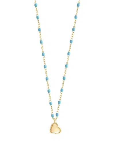 Gigi Clozeau 18k Yellow Gold Lucky Heart Beaded Necklace