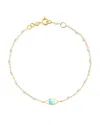 Gigi Clozeau Resin & 18k Yellow Gold Voyage Classic Eye Bracelet In White/gold