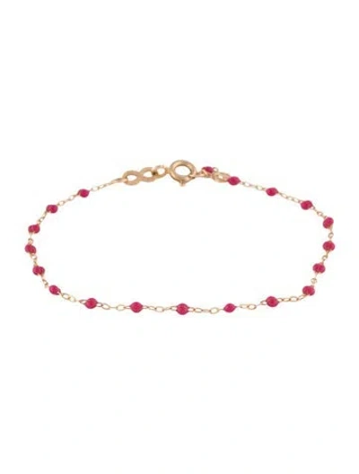 Pre-owned Gigi Clozeau Resin Classic Gigi Bracelet, 6.5" In Pink