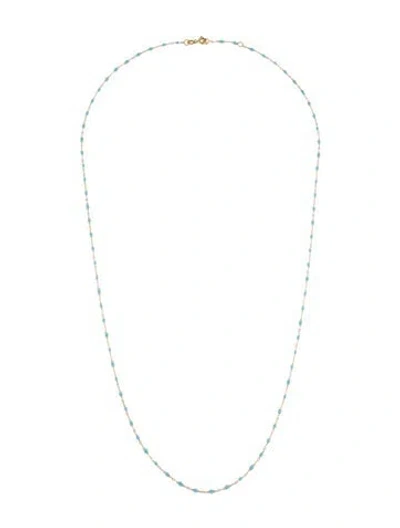 Pre-owned Gigi Clozeau Resin Classic Gigi Sautoir Necklace, 24.5" In Blue