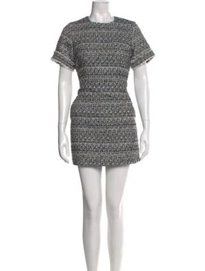 Pre-owned Gigi Crew Neck Mini Dress In Multi