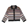 Gigi Knitwear Women's Bee Garden Cardigan Brown Multi In Brown