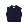 Gigi Knitwear Women's Blue Bubble Vest In Navy In Blue