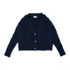 Gigi Knitwear Women's Blue Cable Cardigan In Navy Gigi + Ophelia & Indigo In Blue