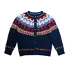 Gigi Knitwear Women's Blue Hilda Faire Isle Cardigan In Navy Multi In Blue