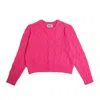 Gigi Knitwear Women's Bubble Sweater In Pink In Pink
