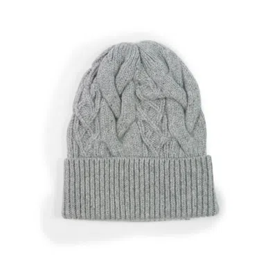 Gigi Knitwear Women's Cable Hat In Grey In Gray