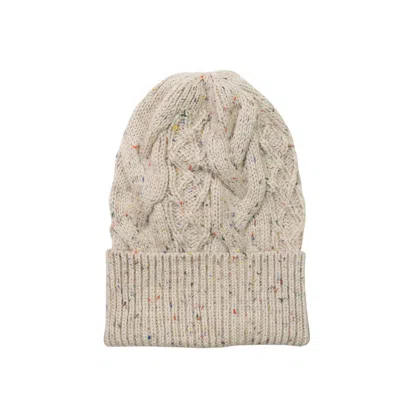Gigi Knitwear Women's Cable Hat In Natural Speckle / Neutrals