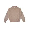 Gigi Knitwear Women's Neutrals Basket-weave Sweater In Beige In Beige