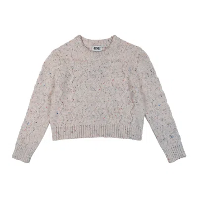 Gigi Knitwear Women's Neutrals Bubble Sweater In Natural Speckle