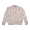 Gigi Knitwear Women's Neutrals Open Cable Cotton Cardigan In Natural