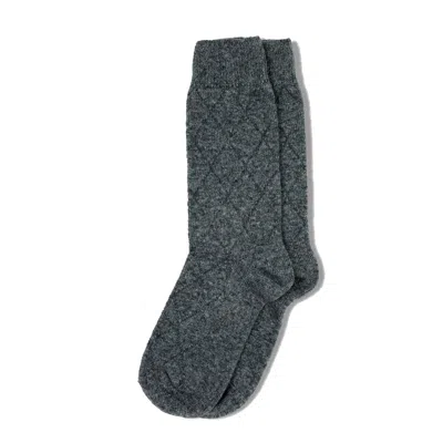 Gigi Knitwear Women's Quilted Socks In Grey In Gray