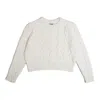 Gigi Knitwear Women's White Bubble Sweater In Ivory In White