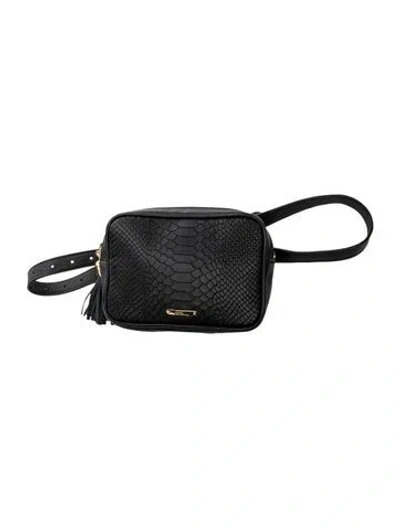 Pre-owned Gigi Leather Belt Bag In Black