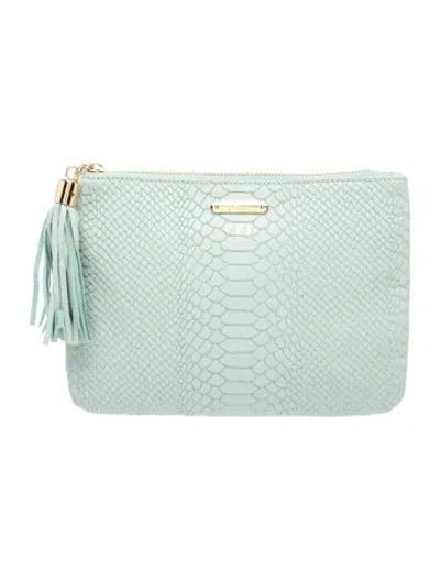 Pre-owned Gigi Leather Clutch In Blue