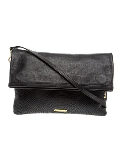 Pre-owned Gigi Leather Messenger Bag In Grey
