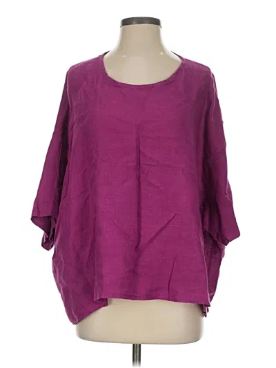 Pre-owned Gigi Moda 3/4 Sleeve Blouse In Purple
