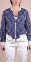 Gigi Moda Accona Bomber Jacket In Navy In Blue