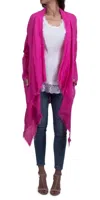 Gigi Moda Aisha Linen Cardigan In Hot Pink In Pink
