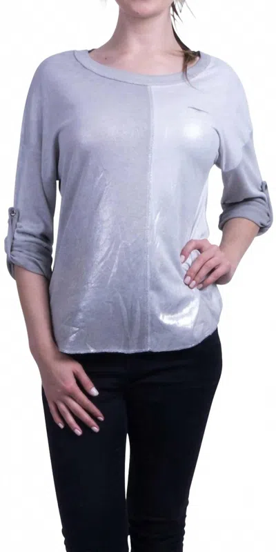 Gigi Moda Alicia Blouse Sweater In Gray In Multi