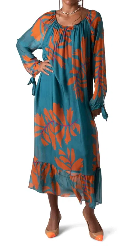 Gigi Moda Aloha Maxi Dress In Teal In Multi