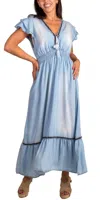 Gigi Moda Amara Maxi Dress In Blue In Blue