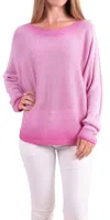 Gigi Moda Argento Long Sleeve Sweater In Hot Pink In Pink