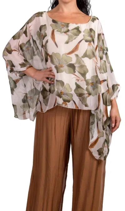 Gigi Moda Aria Orchid Kaftan In Olive In Multi