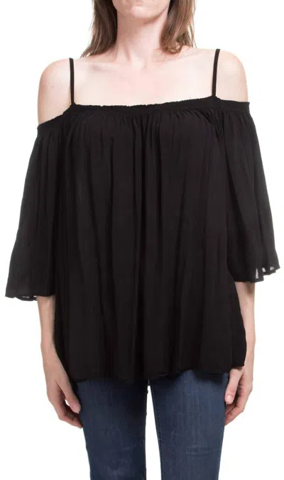 Gigi Moda Arianna Square Neck Top In Black