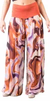 Gigi Moda Aspen Marble Wide Leg Pants In Rust In Multi
