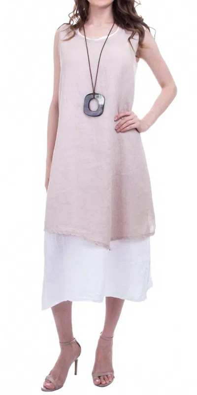 Gigi Moda Athena Midi Dress In Sand In Neutral