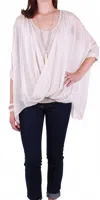 Gigi Moda Atila Scoop Neck Blouse In Cream In White