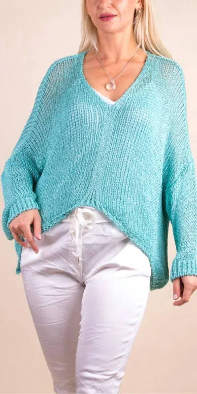 Gigi Moda Avola Sweater In Turquoise In Blue