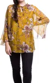Gigi Moda Bailey Silk Blouse In Mustard In Yellow