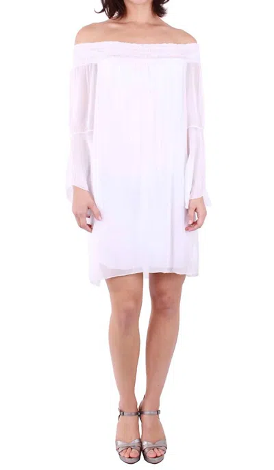Gigi Moda Benedetta Long Sleeve Dress In White
