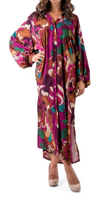 Gigi Moda Boemo Maxi Dress In Purple In Multi