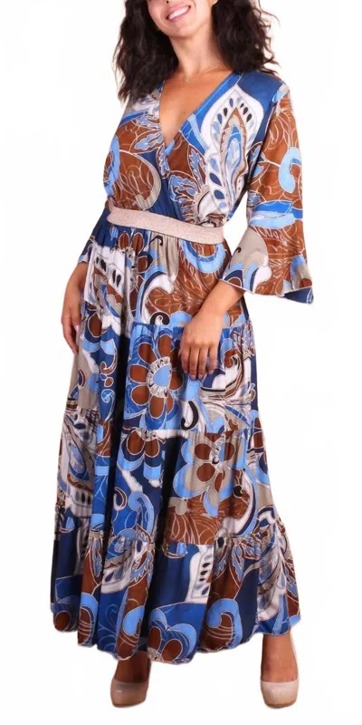 Gigi Moda Brio Maxi Dress In Navy In Blue