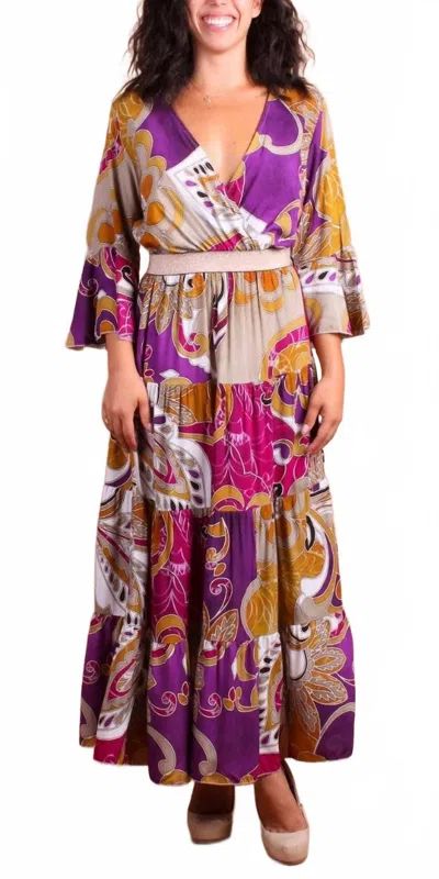 Gigi Moda Brio Maxi Dress In Purple In Multi