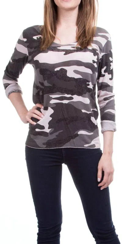 Gigi Moda Byanca Knit Top In Light Pink In Gray